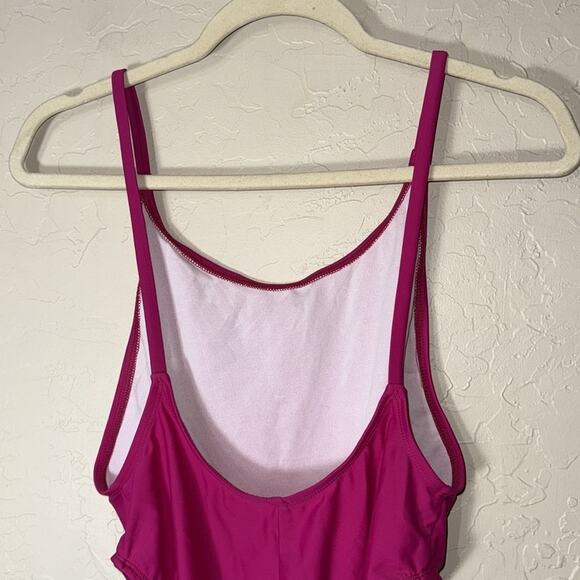 Dippin daisys high cut open back high neck one piece pink swimsuit - Picture 7 of 10